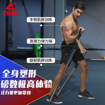 匹克拉力绳套装弹力绳阻力带男拉力器女家用健身运动14件套125磅 匹克拉力绳套装弹力绳阻力带男拉力器女家用健身运动14件套125磅