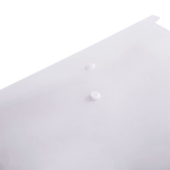 得力10只A4文件袋按扣资料袋塑料档案袋文件保护试卷票据收纳袋8308透明  10只/包