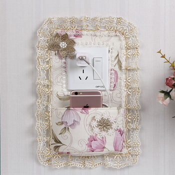 迎新必备贴布艺墙贴开关套防尘布艺插座装饰套灯开关罩现代简约靓派