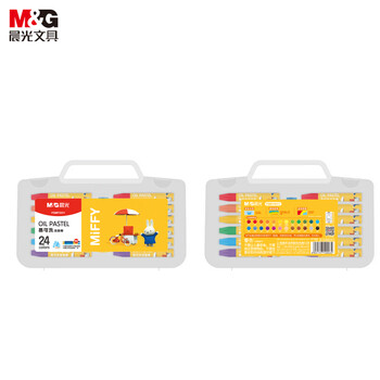 晨光（M&G）文具24色+1支易可洗学生丝滑油画棒儿童蜡笔幼儿涂鸦绘画用品含削笔器米菲盒装生日开学礼物