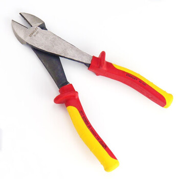 史丹利（STANLEY）绝缘斜嘴钳8英寸斜口钳钢丝剪钳偏嘴钳剪线钳84-004