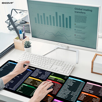 宜适酷(EXCO)快捷键鼠标垫大号桌垫office专用笔记本电脑办公软件鼠标垫快捷键锁边游戏键盘大垫子9141 宜适酷(EXCO)快捷键鼠标垫大号桌垫office专用笔记本电脑办公软件鼠标垫快捷键锁边游戏键盘大垫子9141
