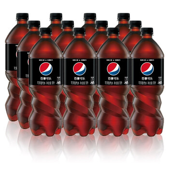 百事可乐 无糖 pepsi 碳酸饮料 汽水可乐 大瓶装 1l*12瓶 饮料整箱