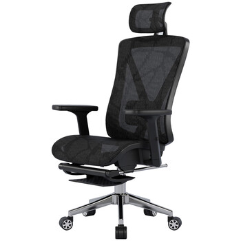 伯力斯人体工学椅多功能久坐舒适办公椅可躺午休电脑椅电竞椅0815T黑