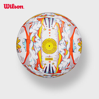 Wilson威尔胜GRAFFITI PEACE VB涂鸦白橙设计青少年学生成人标准5号排球