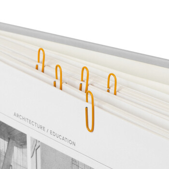 飞兹(fizz)29mm160枚装金属回形针积木盒装不易生锈彩色发票文件曲别针财会办公用品橙色 FZ21907 