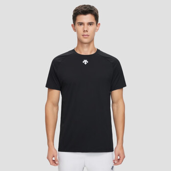 迪桑特(descente)男士t恤夏季透气排汗凉感运动上衣短袖 bk-黑色 l