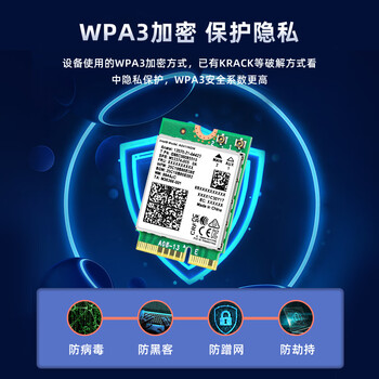EB-LINK Intel AX411芯片笔记本无线网卡5374M M.2 CNVIo2接口WiFi6E千兆三频网卡蓝牙5.3电脑内置模块