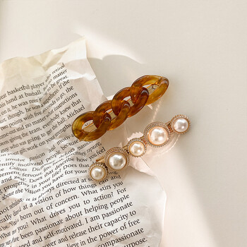 贡弗韩国珍珠发夹侧边一字夹高级感精致夹子头饰气质刘海发卡复古法式