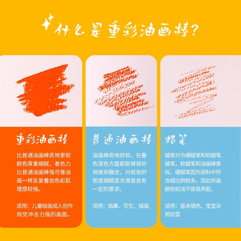 蒙玛特【全网低价】蒙玛特 重彩油画棒 48色油画棒儿童软性蜡笔 MMPT0020CN美术写生画画笔