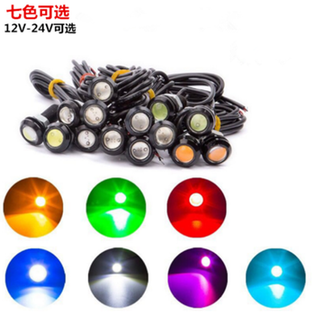 Led超亮鹰眼灯防水12v 24v爆闪刹车灯大功率汽车日行灯倒车灯23mm银壳 拍下备注颜色 24v 图片价格品牌报价 京东