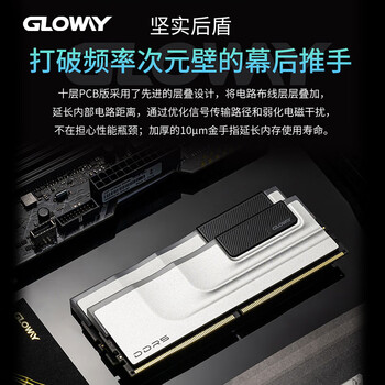 光威（Gloway）32GB(16GBx2) DDR5 6400 台式机内存条 神武 RGB灯条 海力士M-die CL32 太空灰