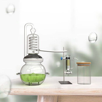 hooloostill玻璃蒸馏器小乔款迷你小型家用纯露蒸馏机高浓度精油提取