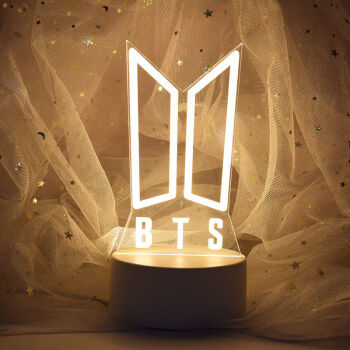 西克里bts防弹少年团周边小夜灯台灯diy手工生日礼物男女闺蜜姐妹感