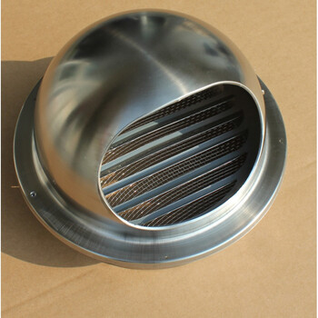 新风排气孔风帽防尘防蚊虫加厚不锈钢风帽外墙出进风孔排气扇防风罩