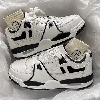 翰钦男鞋ins潮牌港风复古百搭厚底气垫球鞋男学生潮流运动休闲鞋子男