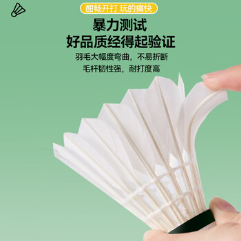 川崎（KAWASAKI）羽毛球 训练级9号pro耐打专业比赛训练鹅毛球12个装