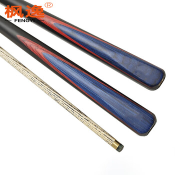 枫逸台球杆单节分体小头黑8球杆斯诺克球杆黑八通杆  通杆10mm