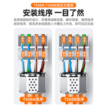 山泽 七类万兆屏蔽免打水晶头 工程级CAT7免压RJ45网络镀金接头 50U镀金7类网线连接器 单个装 MDC73