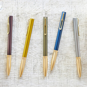 樱花（SAKURA）签字笔宝珠笔黄铜笔礼盒开学季38礼物日本大赏进口精致现代感笔007风景灰高档礼物金属杆礼品笔