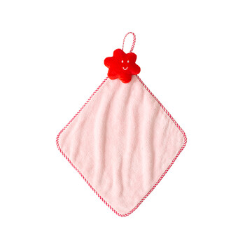 可爱小动物洗脸巾 soyo舍予良仓儿童洗脸小方巾毛巾 洗澡 擦手巾 粉