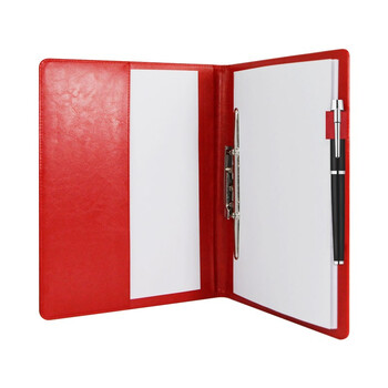 金得利A4多功能文件夹单强力夹皮质经理夹秘书夹资料夹房产销售夹签约本商务会议文件合同夹板红色AF1801 金得利A4多功能文件夹单强力夹皮质经理夹秘书夹资料夹房产销售夹签约本商务会议文件合同夹板红色AF1801