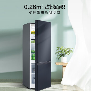 TCL 163L两门冰箱二级能效直冷小户型双温区养鲜冰箱小型便捷租房迷你家用电冰箱R163L5-B