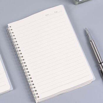 申士 SHEN SHI A5/80张 透明螺旋本软抄本 横线款记事本笔记本子 线圈本子 横线款1本J8525-1 申士 SHEN SHI A5/80张 透明螺旋本软抄本 横线款记事本笔记本子 线圈本子 横线款1本J8525-1