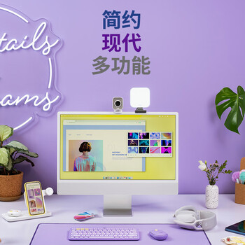 罗技（Logitech）时尚系列 K380 键盘 蓝牙键盘 无线键盘 办公键盘 女性 简约便携 超薄键盘 笔记本键盘 星暮紫