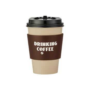 京东京造咖啡杯 一次性杯子纸杯 加厚防烫热饮杯奶茶杯水杯430ml【20套】