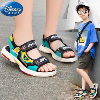 迪士尼disney男童凉鞋2022新款夏季软底小学生儿童凉鞋男孩中大童运动