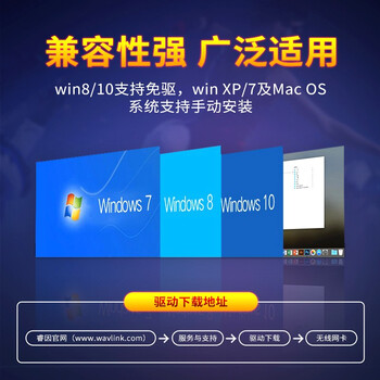 睿因(Wavlink)WL-WN692A3 1300M USB无线网卡台式机电脑千兆5G双频WIFI接收器外置无线网络接收发射器 睿因(Wavlink)WL-WN692A3 1300M USB无线网卡台式机电脑千兆5G双频WIFI接收器外置无线网络接收发射器