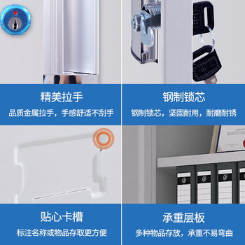 远奥文件柜铁皮柜钢制办公柜凭证资料档案柜员工柜储物柜通三节文件柜