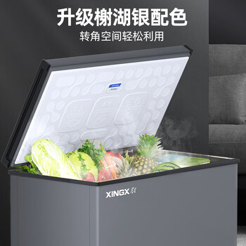 星星（XINGX）200升 单温家用冷柜冰柜减霜80%一级能效预涂内胆 BD/BC-200R