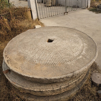农村老石碾子旧石碾盘手推磨盘旧石器老石头磙子老式复古怀旧摆件 2米