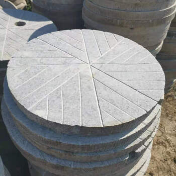 老石头老石磨旧石磨扇老旧青石磨盘石材汀步石公园别墅垫脚石 16号