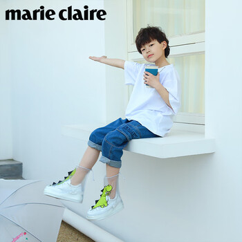 MARIE CLAIRE儿童雨鞋套男童女童耐磨防水防滑水鞋学生中高筒雨靴开学必备