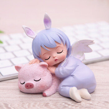 瀛乐天使陶瓷公主娃娃小摆件玩偶瓷娃娃瓷器人偶公仔办公室装饰品礼物