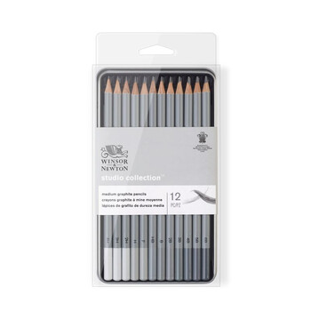 温莎牛顿【弗洛伊德同品牌】素描铅笔涂鸦填色素描铅笔专业手绘美术绘画铅笔12支石墨铅笔套