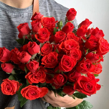 云醉花 云南昆明鲜花基地直发真花多头玫瑰泡泡鲜花速递 随机红泡泡 8