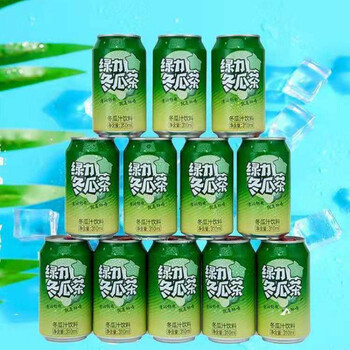 绿力冬瓜茶绿力冬瓜味饮料310ml1224罐果蔬汁饮料310ml12