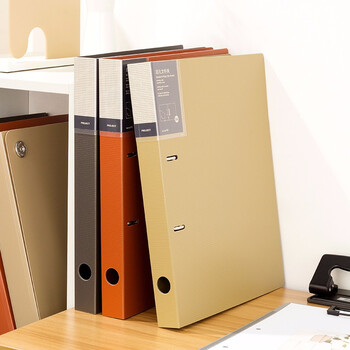 天色 两孔文件夹打孔 a4二孔活页夹插页资料册多功能办公室收纳 彩色穿孔大容量加厚强力夹 TS-1612 墨绿