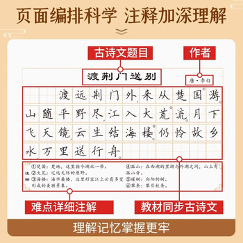 六品堂初中古诗词字帖楷书同步课本专用文言文临摹练字帖控笔训练蒙纸硬笔正楷入门基础训练钢笔练习 六品堂初中古诗词字帖楷书同步课本专用文言文临摹练字帖控笔训练蒙纸硬笔正楷入门基础训练钢笔练习