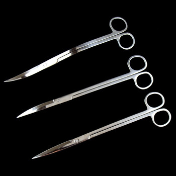 海斯迪克 HKCL-106 加长加厚镊子 水族馆工具平沙器不锈钢水草镊剪刀水草夹镜面镊子直/弯镊子 27cm弯头镊