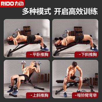 力动（RIDO）仰卧起坐辅助器健身器材家用多功能哑铃凳健身椅腹肌板器械TD30