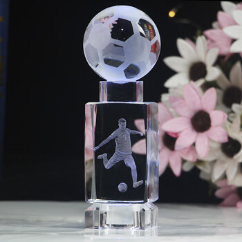 纪念品人偶模型梅西内马尔c罗男朋友生日礼物送同学 莱万 充电水晶灯