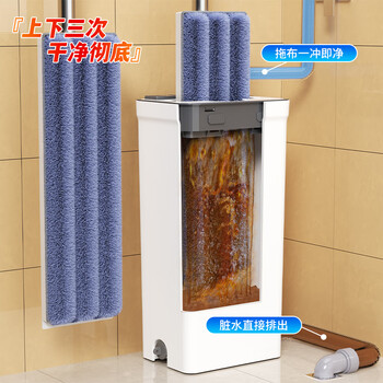 东方亮洁拖把家用一拖净50cm加大免手洗干湿两用拖布家用墩布懒人平板拖把