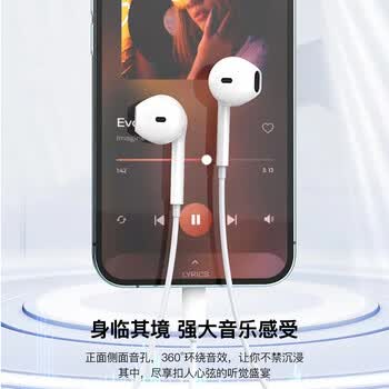 科沃【热销20w+】适用于苹果耳机有线lightning手机iphone/13/14/11/12/promax/pro/plus/ipad K歌耳麦