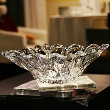 bohemia捷克进口欧式轻大号水晶玻璃果盘水果盘果盆果斗摆件捷克进口