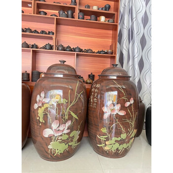 麟酷建水紫陶茶叶罐大号储存罐非紫砂普洱储茶罐陶瓷密封家用茶缸水缸